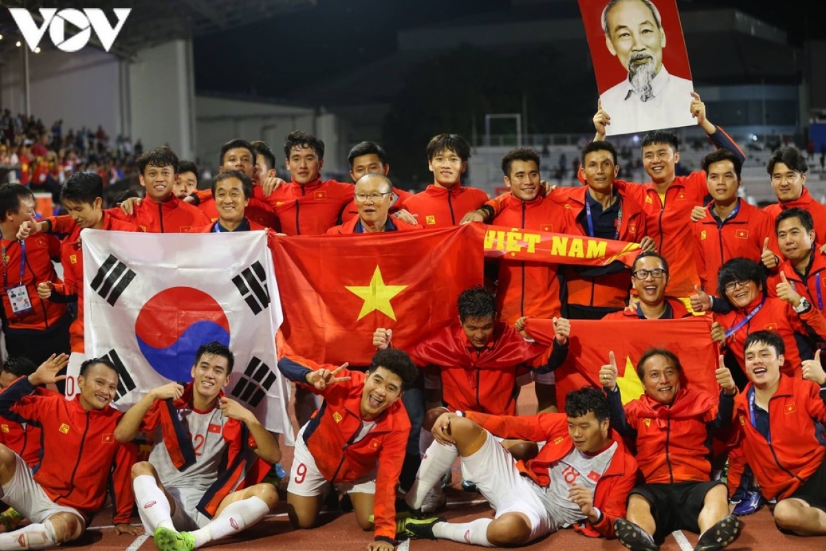 Vietnam’s u22s win a gold medal at 30th sea games held in the philippines 2019. (photo: vov) 