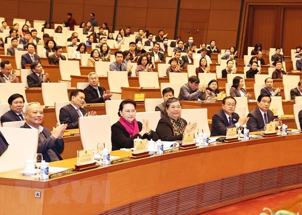 NA chairwoman nguyen thi kim ngan (second from left) (source: vna) 