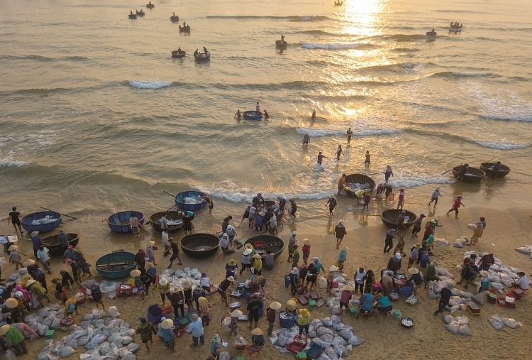 Tranquil dawn in Central Vietnam's coastal areas