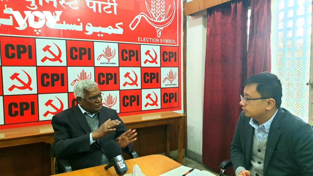 General Secretary of the Communist Party of India D. Raja.talks to Phan Tung, New Delhi-based VOV correspondent. 