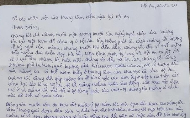polish visitors use google translate to handwrite an emotional letter thanks to vietnam