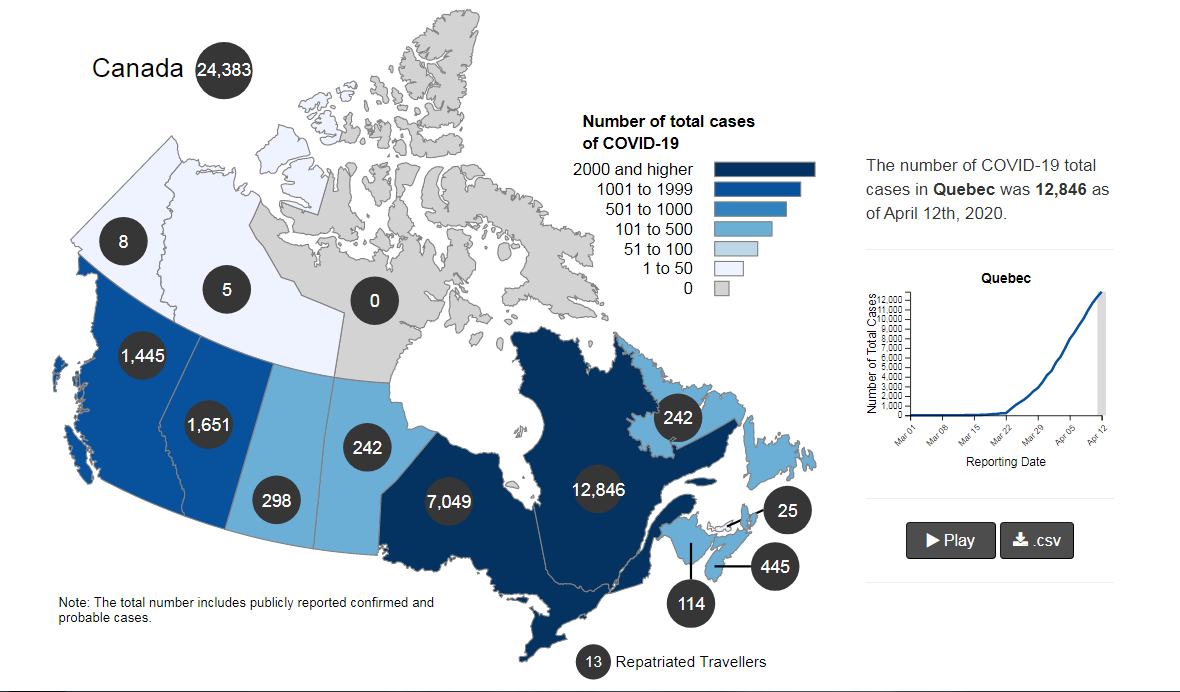 Coronavirus update: U.S is world’s biggest epicenter, Canada’s infections approaching 24,400. coronavirus updat us is worlds biggest epicenter canadas infections approaching 24400