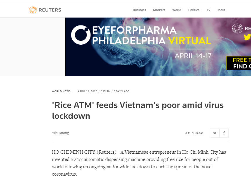 international media lauds vietnams rice atm