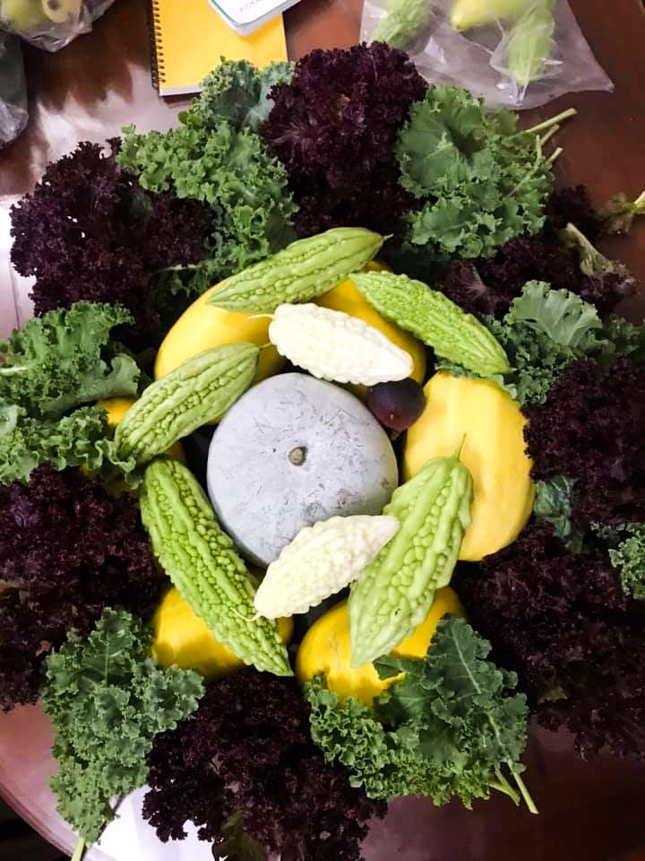 Rooftop garden 'laden' with giant fruits and veggies