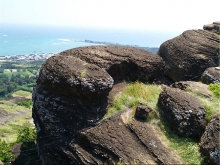 Volcanic rocks found on top of Phu Quy Island