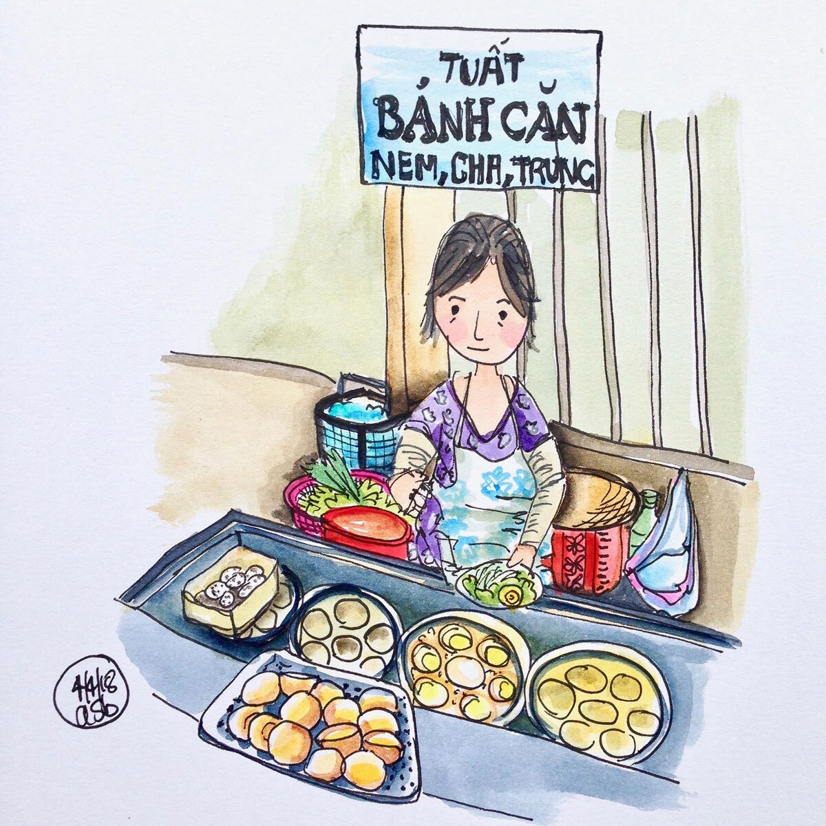 vibrant hoi an under australian artists sketches