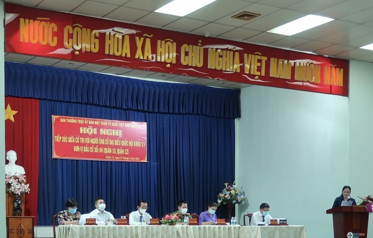 Voters highly agree with action plan of 15th NA candidates  in HCMC's constituency No. 4