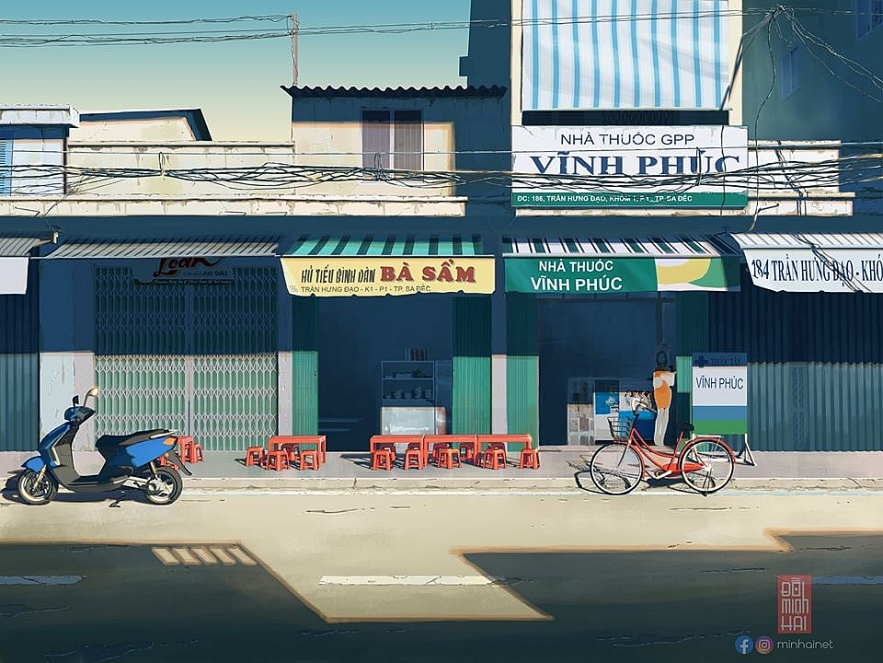 vietnamese students impressive sketches of hometown in anime style