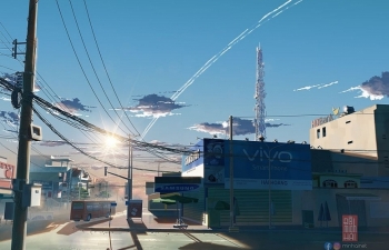 Vietnamese student’s impressive sketches of hometown in Anime style