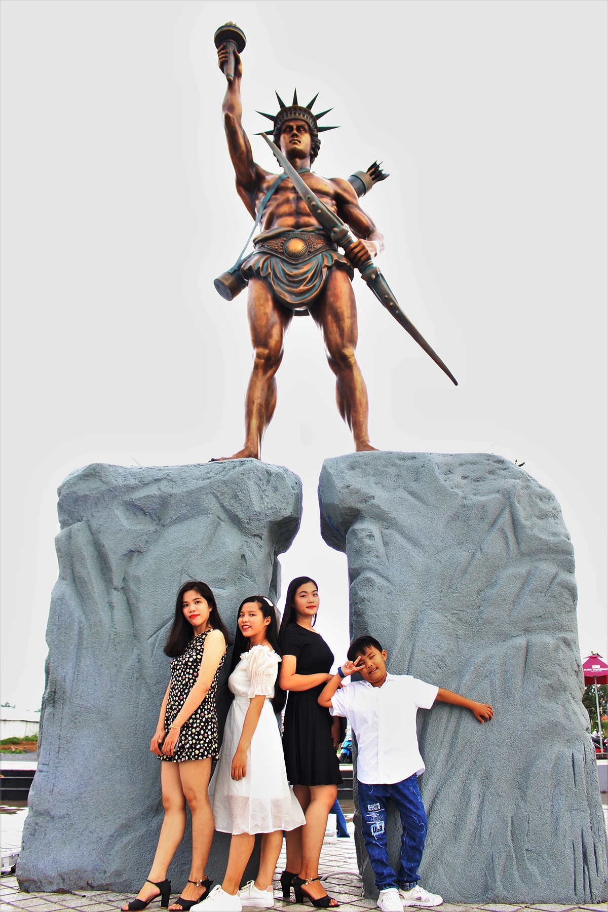 The miniature statue of the Colossus of Rhodes (Greece)