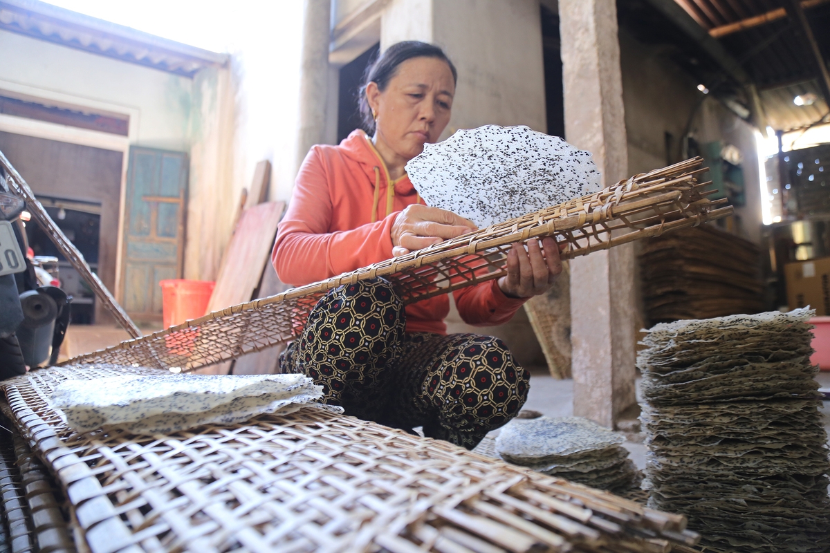 Rice paper making under burning sun in Central Vietnam