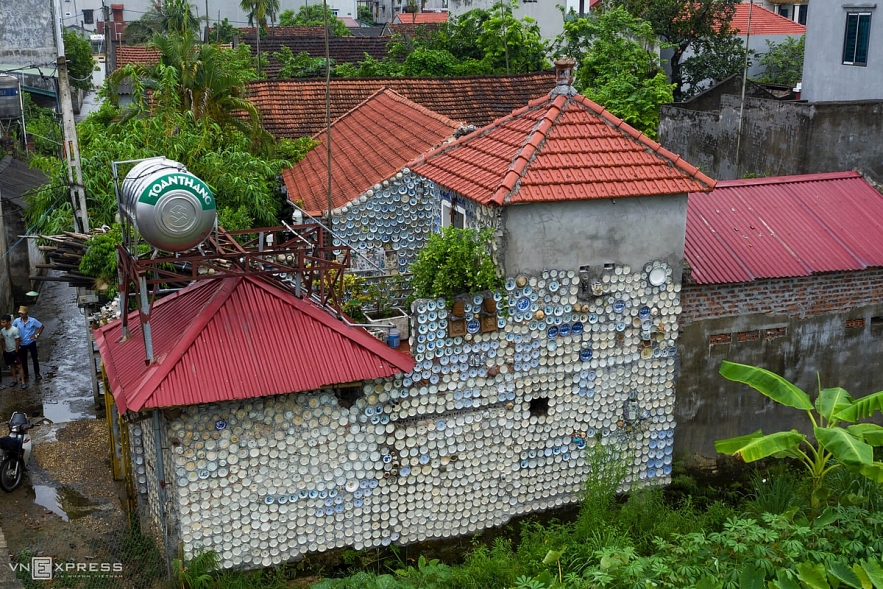 Truong's house stands out in the neighborhood 