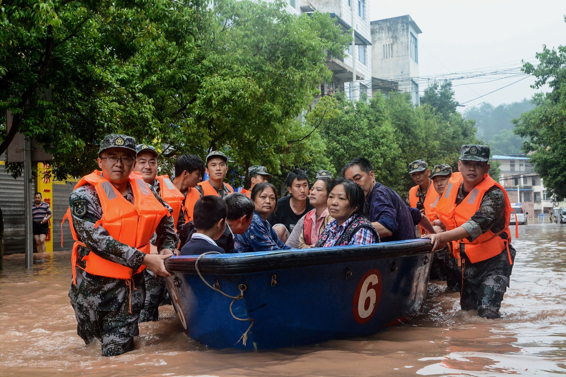 The flood has disrupted people's life 