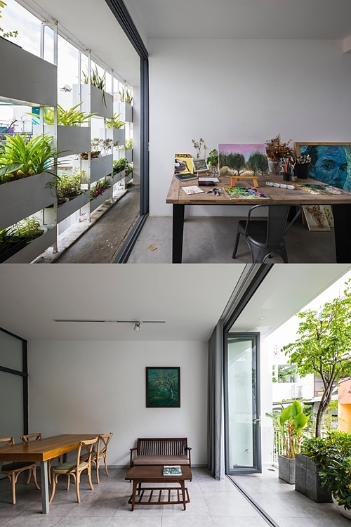 The interior is an inspiring space for work and daily life 