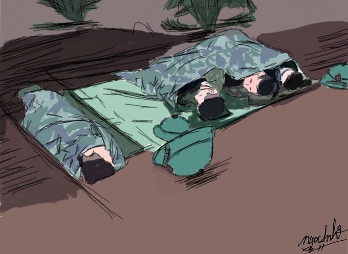 Solders sleeping out to make room for quarantined people