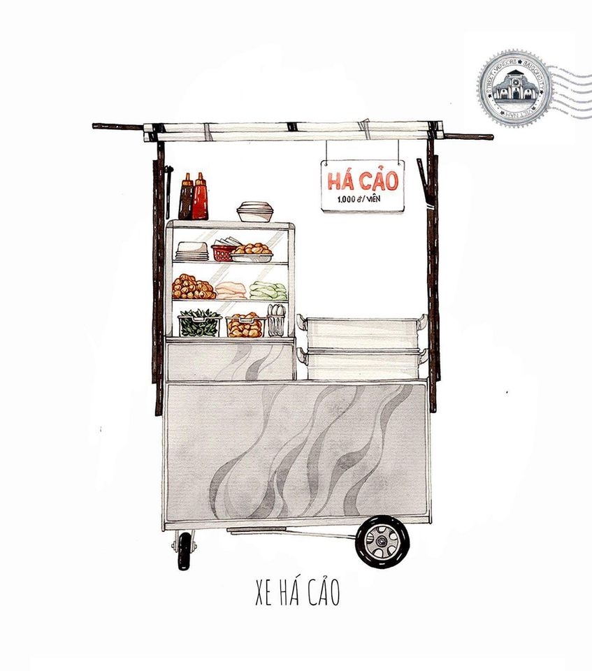 Sketches of foodcarts reveal a glimpse into Vietnamese culinary culture Sketches of foodcarts reveal a glimpse into Vietnamese culinary culture