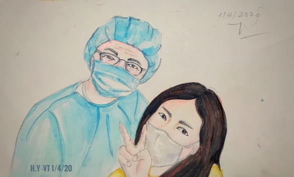 Touching Paintings of Frontline Workers in Covid-19 Battle