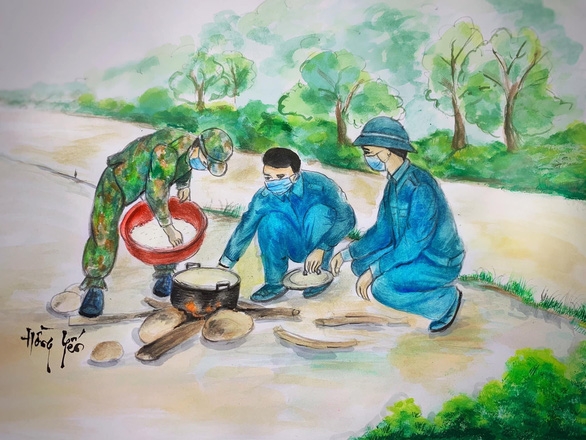 Touching Paintings of Frontline Workers in Covid-19 Battle