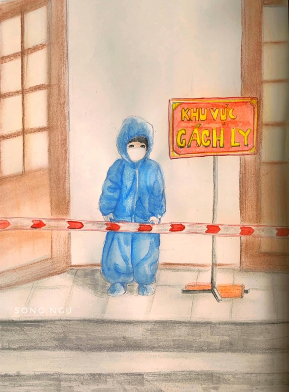 Touching Paintings of Frontline Workers in Covid-19 Battle