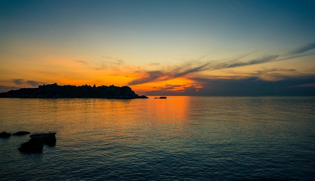 Gorgeous glow of sunset in the Easternmost point of Vietnam