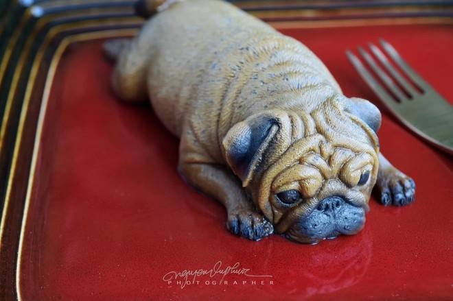 Unique puppy-shaped mooncakes look so real no one dare to eat Vietnamese housewife creates
