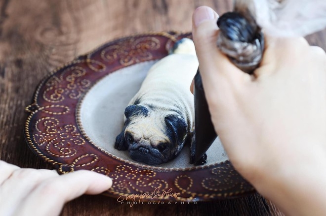 Unique puppy-shaped mooncakes look so real no one dare to eat Vietnamese housewife creates