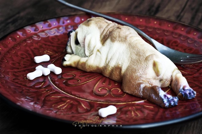 Unique puppy-shaped mooncakes look so real no one dare to eat Vietnamese housewife creates