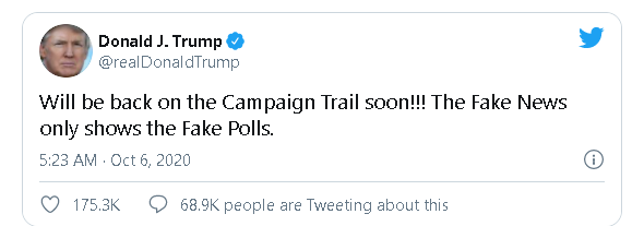Trump discharged from hospital after three days, leaving stock market on the rise