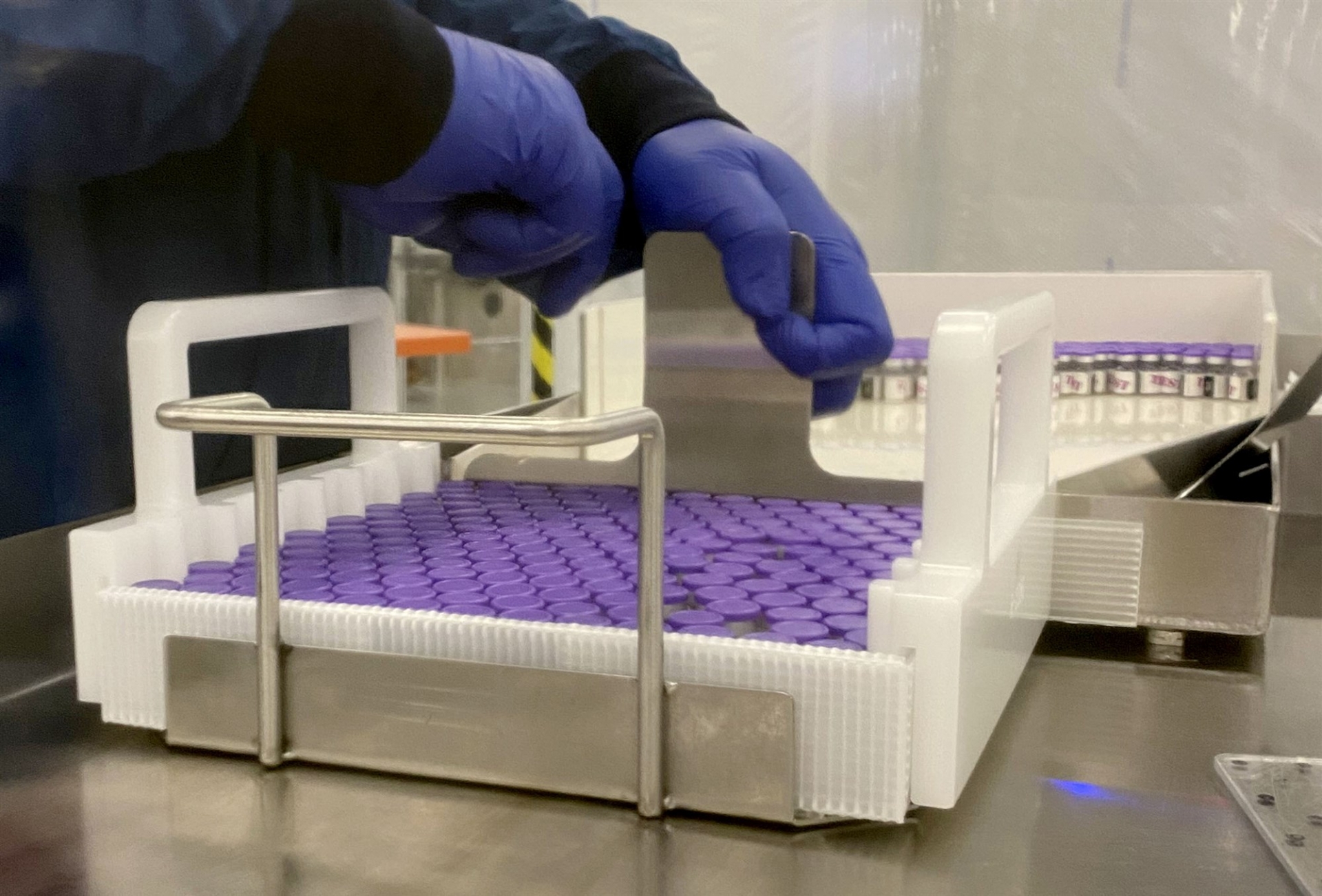 Vials of the coronavirus vaccine at the Pfizer manufacturing facility in Kalamazoo, Michigan. (Photo: Reuters) 