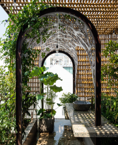 Artfully-designed 'floating nest' house in Vietnam covered in French architectural magazine