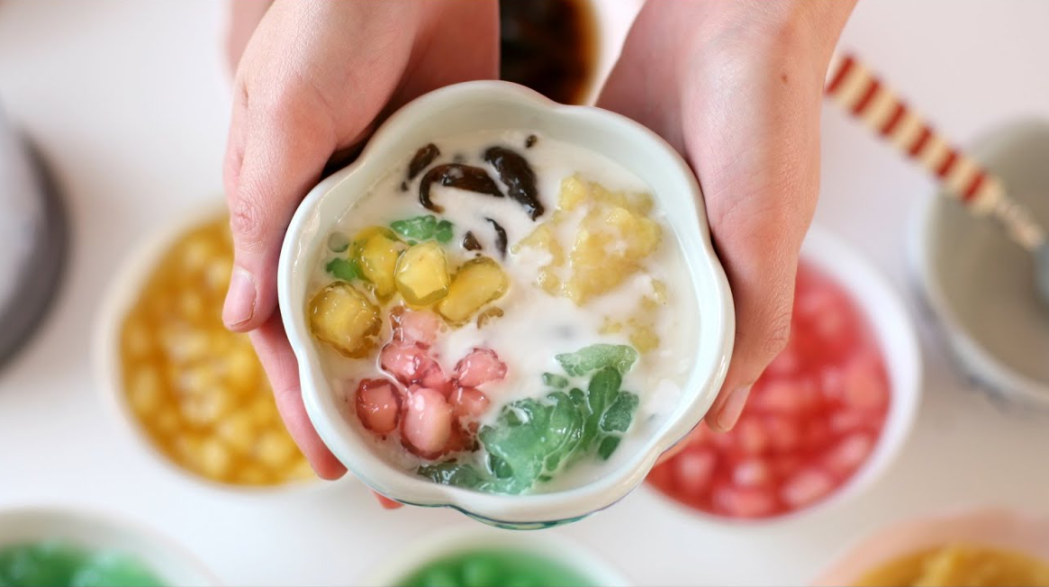 recipe of vietnams rainbow sweet dessert
