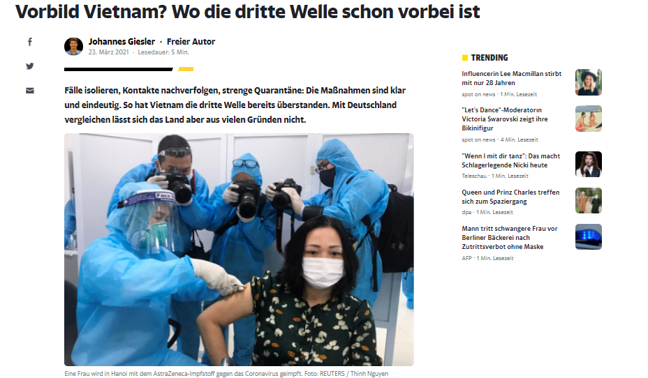 German Journalist Hails Successful Vietnamese Fight Against COVID-19