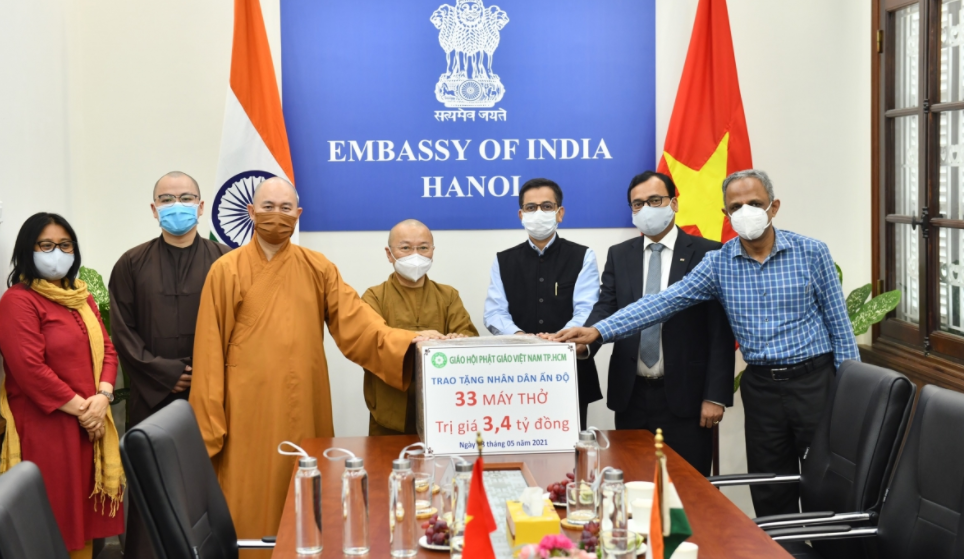 Ho Chi Minh City Buddhist Sangha supports Indians with 33 ventilators