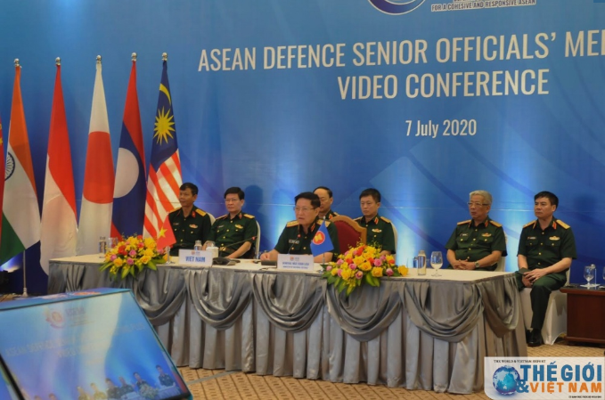 asean defence senior officials meeting plus adsom group held video conference