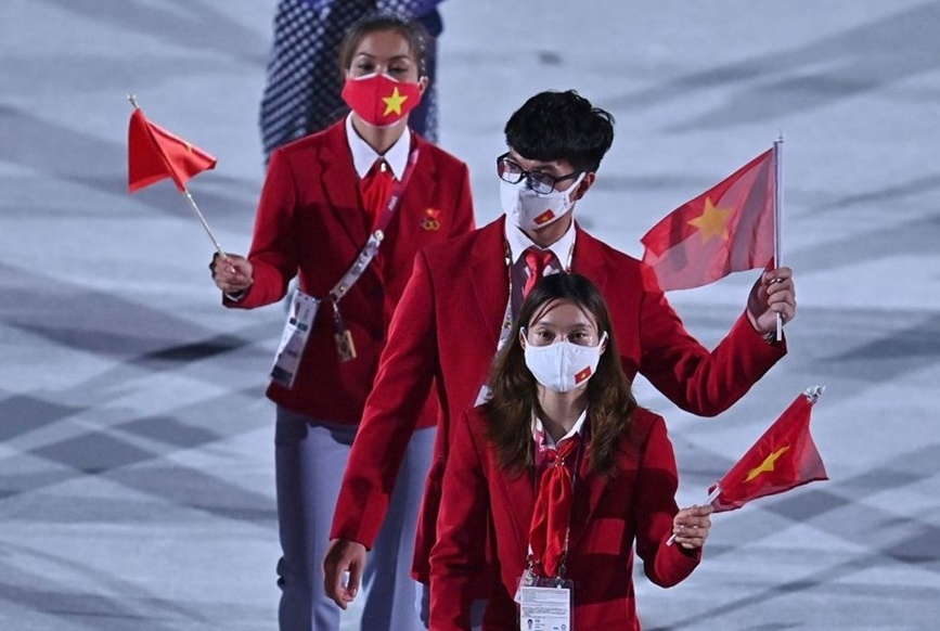 In Photo: Vietnamese Delegation Marches At Tokyo Olympics Opening Ceremony