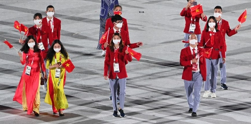 In Photo: Vietnamese Delegation Marches At Tokyo Olympics Opening Ceremony