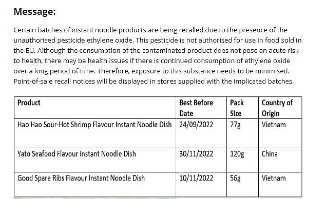 Ministry of Industry and Trade Asks Acecook to Verify Hao Hao Noodles