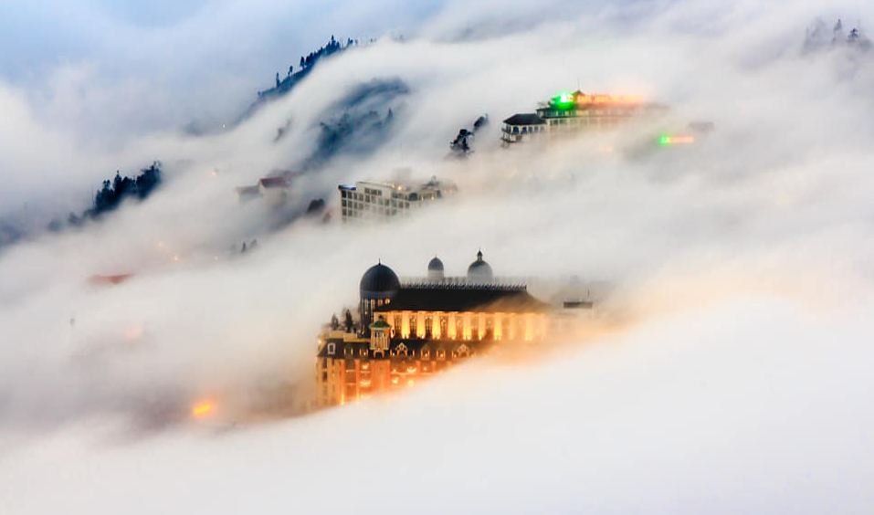 heavenly sa pa amid autumns sea of clouds