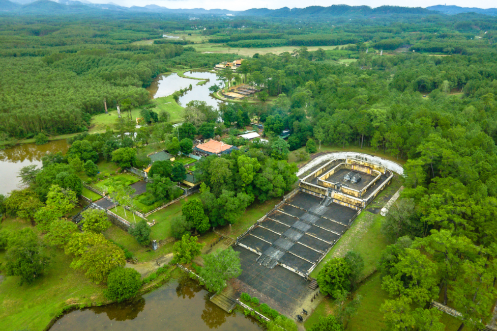 Hue mausoleum viewed from above