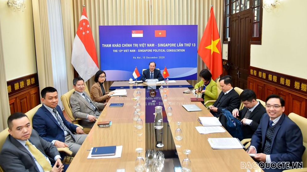 vietnam singapore holds 13th political consultation in virtual form