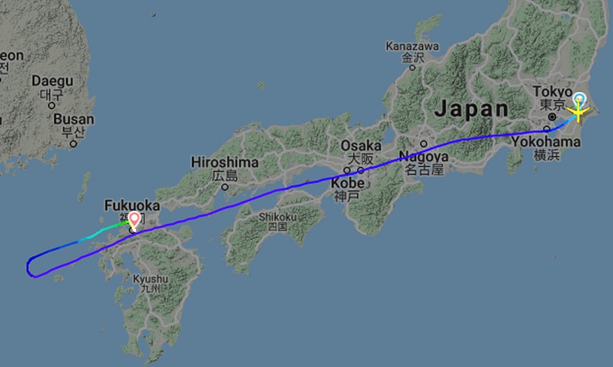 vietnam airlines flight threatened to be shotdown in japan