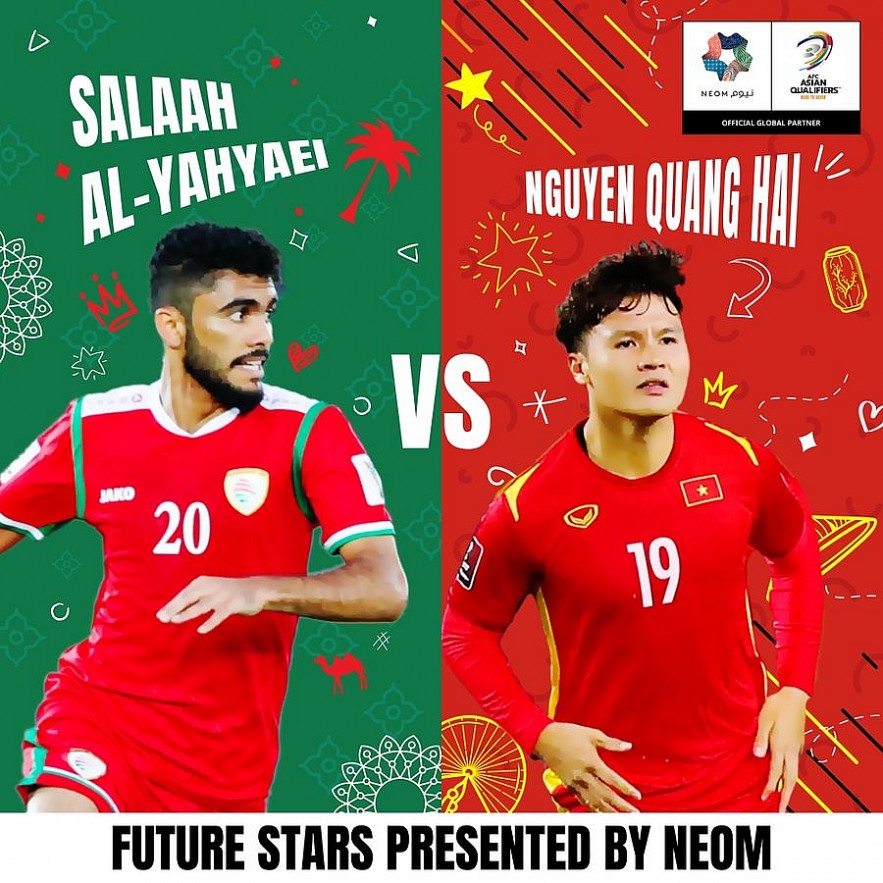  #NEOM's Future Star Vietnam's Nguyen Quang Hai or Oman's Salaah Al-Yahyaei