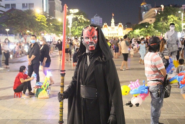 Expats and Young Vietnamese Celebrate Halloween