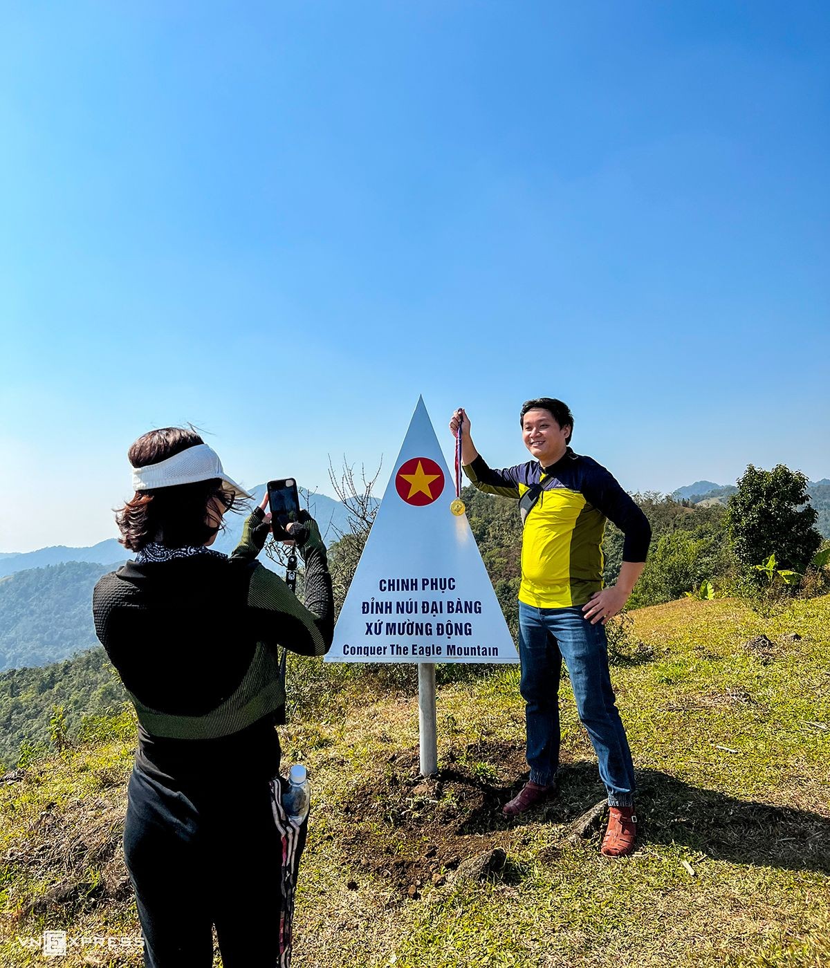 Climbing Mount Dai Bang in Kim Boi Hot Spring