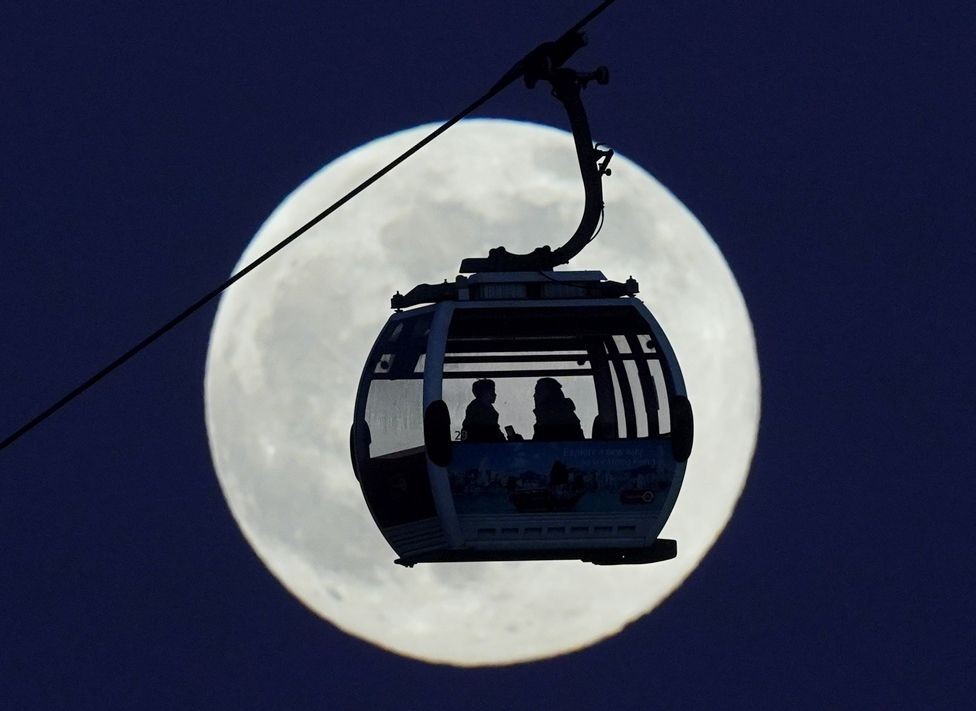 Wolf Moon - The First Full Moon of 2022 Shining Up The Sky