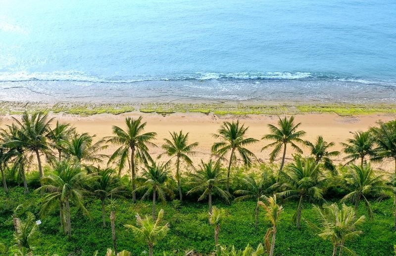 A check-in corner of Hai Giang Island. Photo: Nguoi Dua Tin 