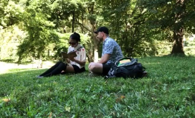 Marcin Sojka proposed to his girlfriend on the grass (Photo: NVCC) 