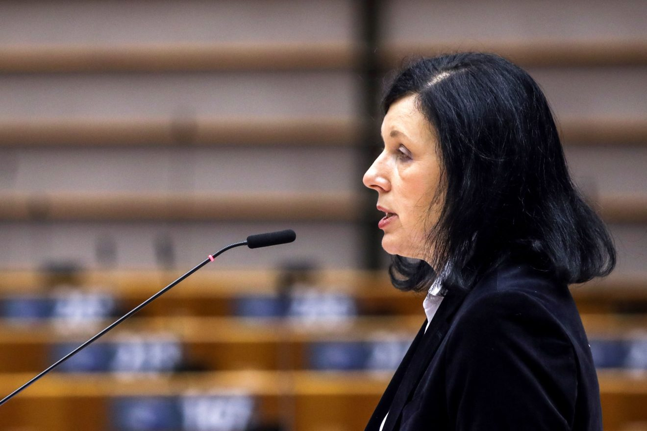 European Commission Vice President Věra Jourová | Pool photo by Yves Herman/AFP via Getty Images