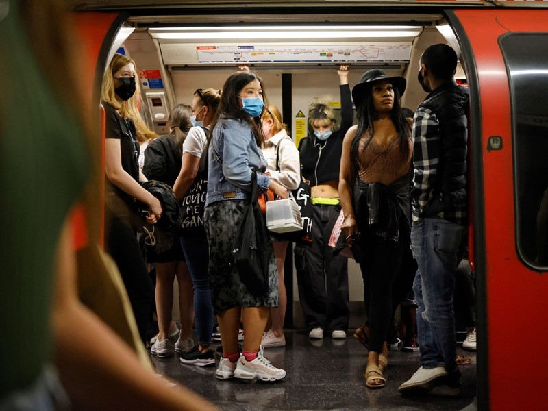 A crowded train on the London Underground in June.Credit: Tolga Akmen/AFP/Getty