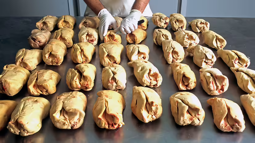 Foie gras is the enlarged liver of a goose or duck that is produced by a force-feeding the birds in a process known as gavage. LUIS DAVILLA/GETTY IMAGES